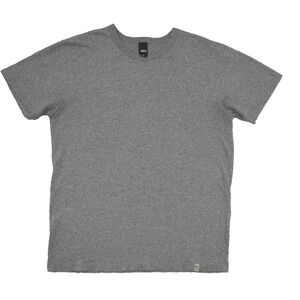 Obey Heather Gray T-Shirt Medium Made in USA Minimal Logo Streetwear Skate Tee